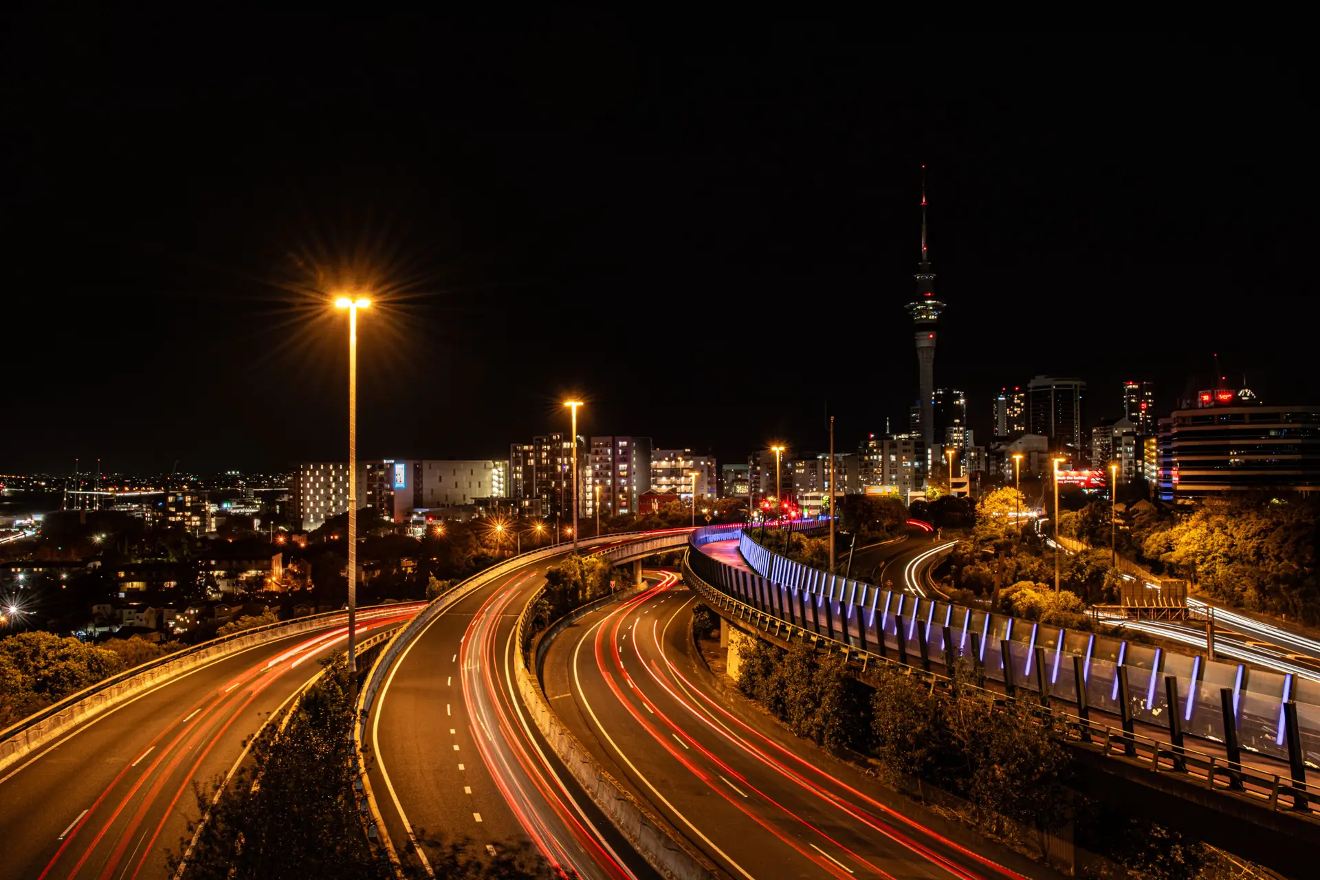 Auckland skyline at night