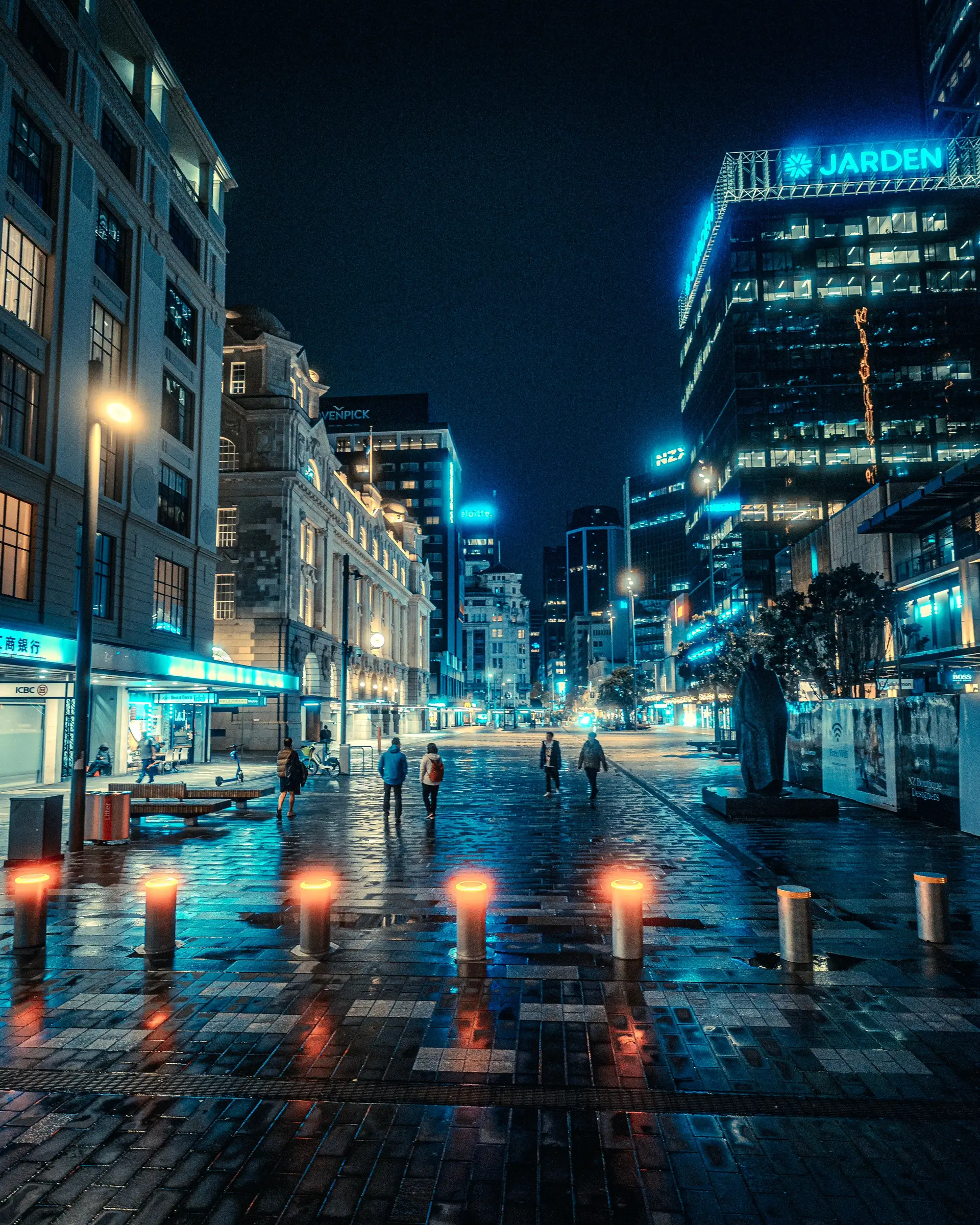 Auckland city lights at night
